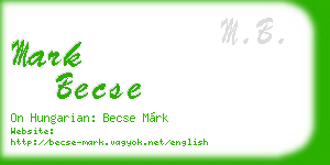 mark becse business card